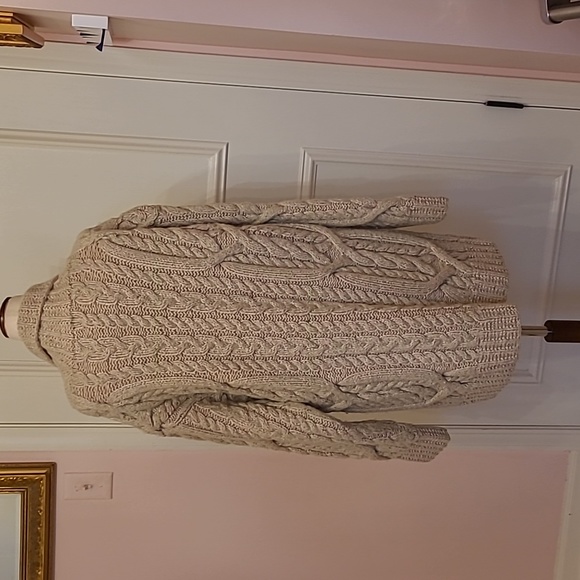 LAUREN RALPH LAUREN heathered cream hand knit sweater - Picture 2 of 8